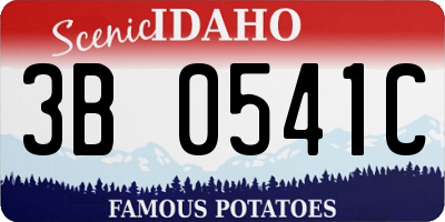 ID license plate 3B0541C