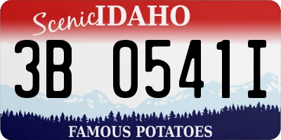 ID license plate 3B0541I