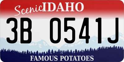 ID license plate 3B0541J
