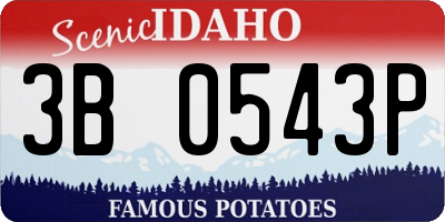 ID license plate 3B0543P