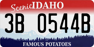ID license plate 3B0544B