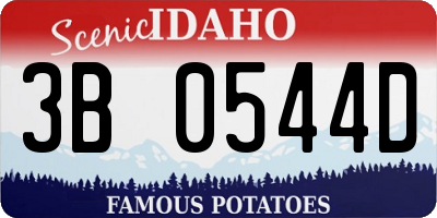 ID license plate 3B0544D