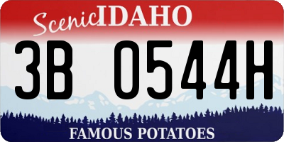 ID license plate 3B0544H