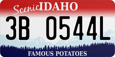 ID license plate 3B0544L