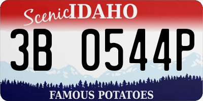 ID license plate 3B0544P