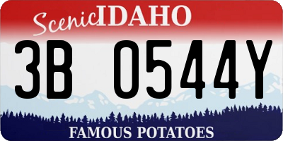 ID license plate 3B0544Y