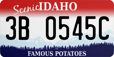 ID license plate 3B0545C