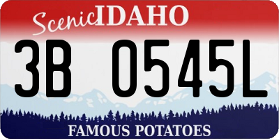 ID license plate 3B0545L