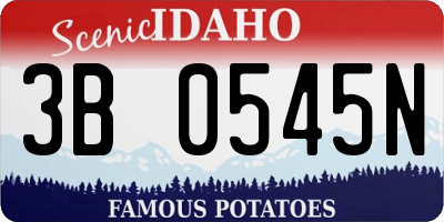 ID license plate 3B0545N