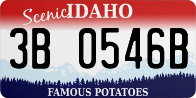 ID license plate 3B0546B