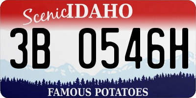 ID license plate 3B0546H