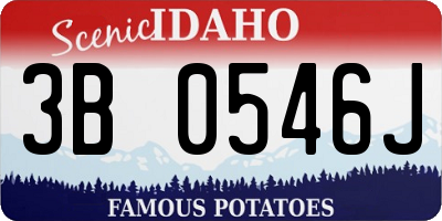 ID license plate 3B0546J