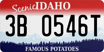 ID license plate 3B0546T