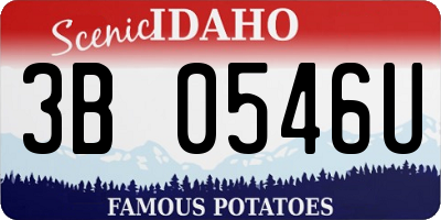ID license plate 3B0546U