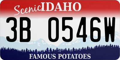 ID license plate 3B0546W