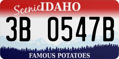 ID license plate 3B0547B