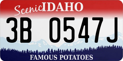 ID license plate 3B0547J