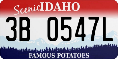 ID license plate 3B0547L