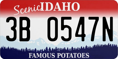 ID license plate 3B0547N