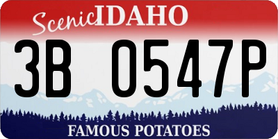 ID license plate 3B0547P