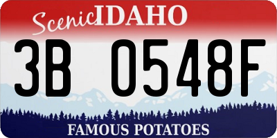 ID license plate 3B0548F
