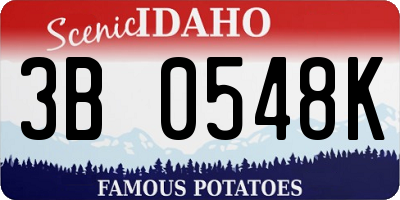 ID license plate 3B0548K