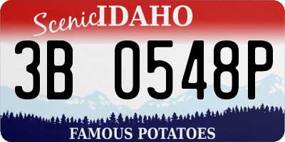 ID license plate 3B0548P