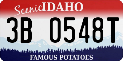 ID license plate 3B0548T