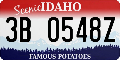 ID license plate 3B0548Z