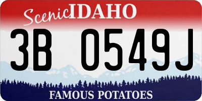 ID license plate 3B0549J