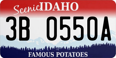 ID license plate 3B0550A