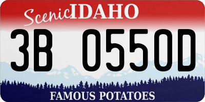 ID license plate 3B0550D