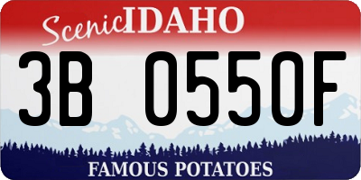 ID license plate 3B0550F