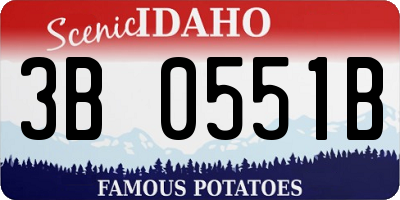 ID license plate 3B0551B