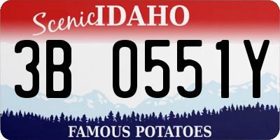 ID license plate 3B0551Y