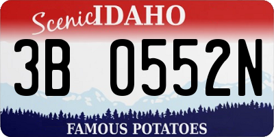 ID license plate 3B0552N