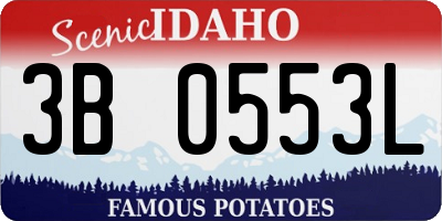 ID license plate 3B0553L