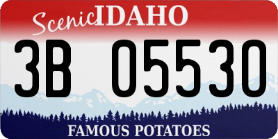 ID license plate 3B0553O