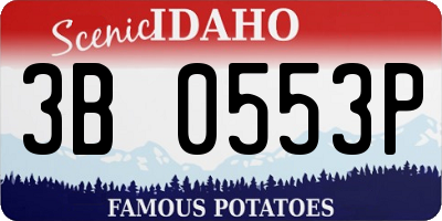 ID license plate 3B0553P