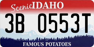 ID license plate 3B0553T