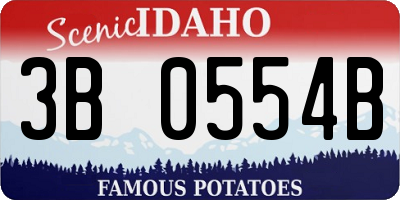 ID license plate 3B0554B