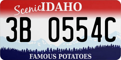 ID license plate 3B0554C