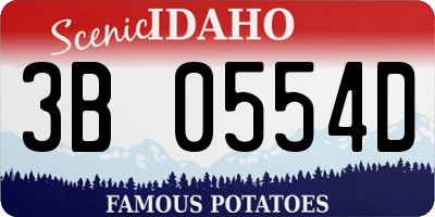 ID license plate 3B0554D