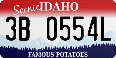 ID license plate 3B0554L