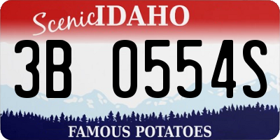 ID license plate 3B0554S