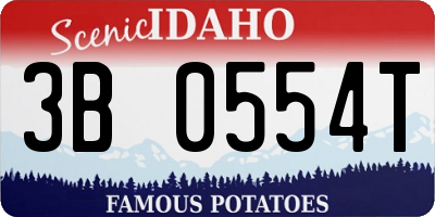 ID license plate 3B0554T