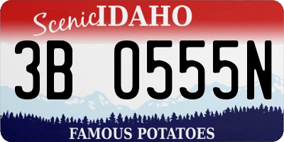ID license plate 3B0555N