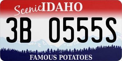 ID license plate 3B0555S