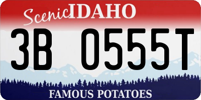 ID license plate 3B0555T