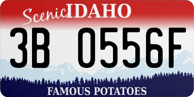 ID license plate 3B0556F